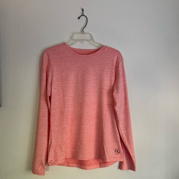Reel Life Tops - NWOT Reel Life Coral/Orange Women’s Fitted Long Sleeve Active Shirt
